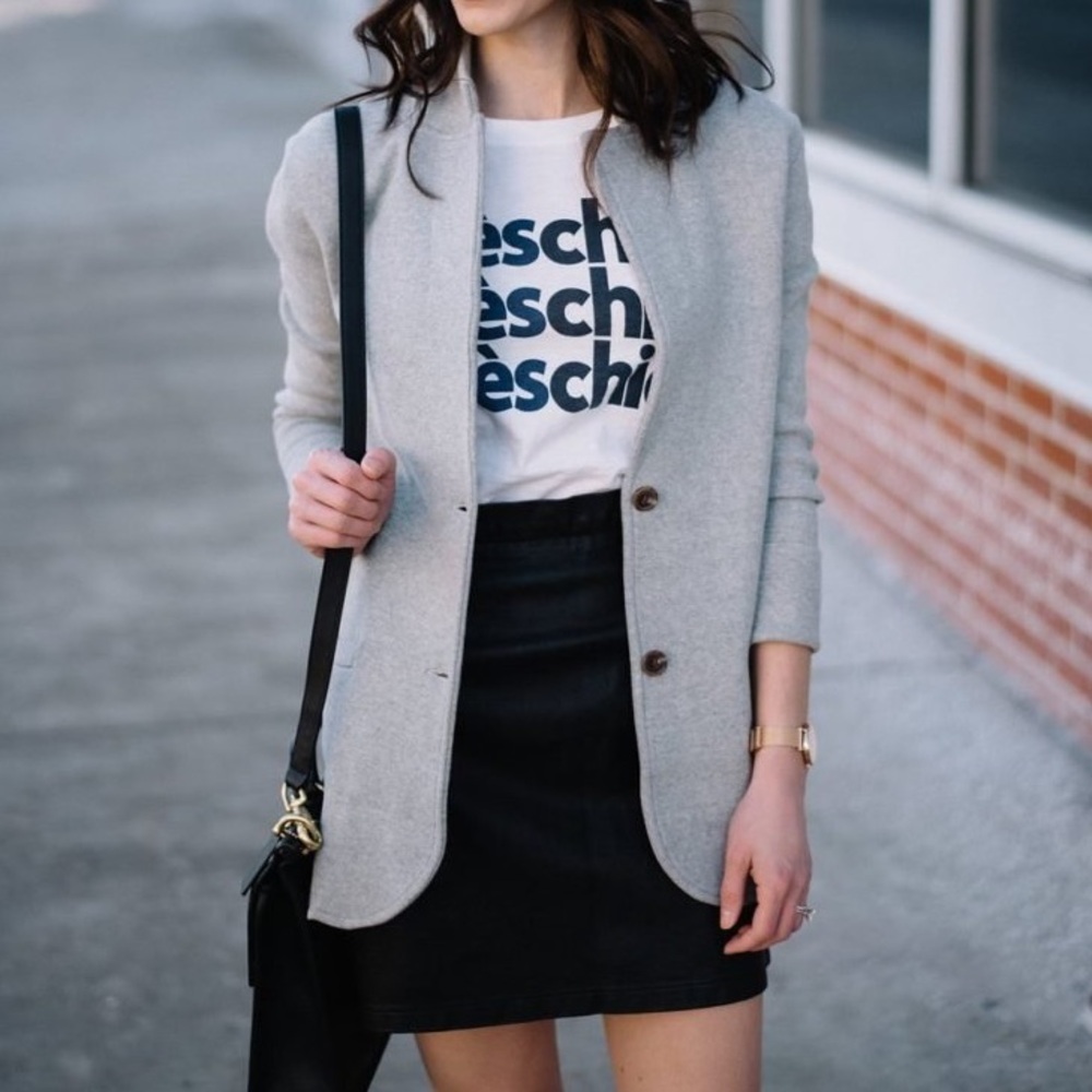J Crew Frey Knit Button Sweater Blazer Jacket